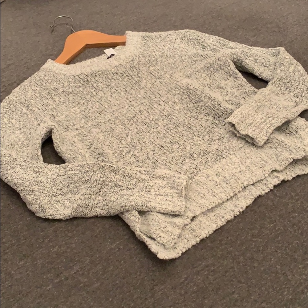 H&M gray bouclé sweater